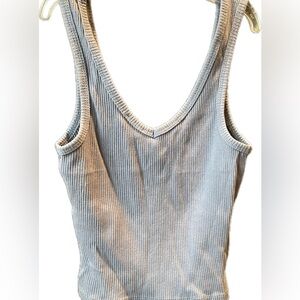 Cotton On Light Gray Ribbed Tank Top